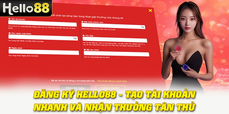 Đăng Ký Hello88 - Tạo Tài Khoản Nhanh Và Nhận Thưởng Tân Thủ 1 Đăng Ký Hello88 - Tạo Tài Khoản Nhanh Và Nhận Thưởng Tân Thủ